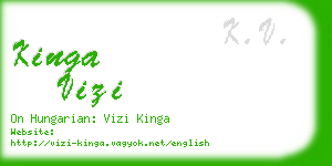 kinga vizi business card